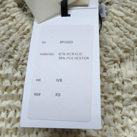 Saralam Hand Knit Handmade Fringe Decor Mini Dress Ivory & Black USA Size XS - Picture 6 of 15